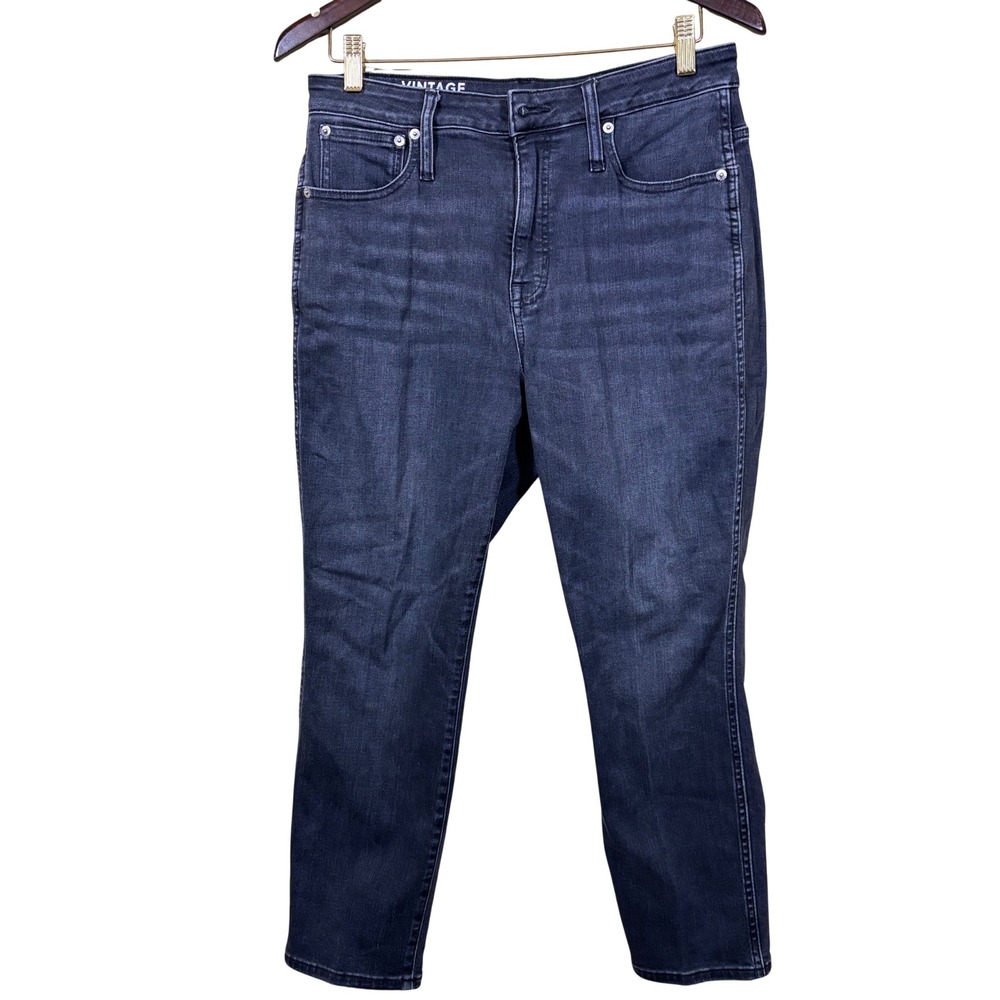 Madewell Vintage Slim Straight Jeans Dark Wash High Rise Petite 30P